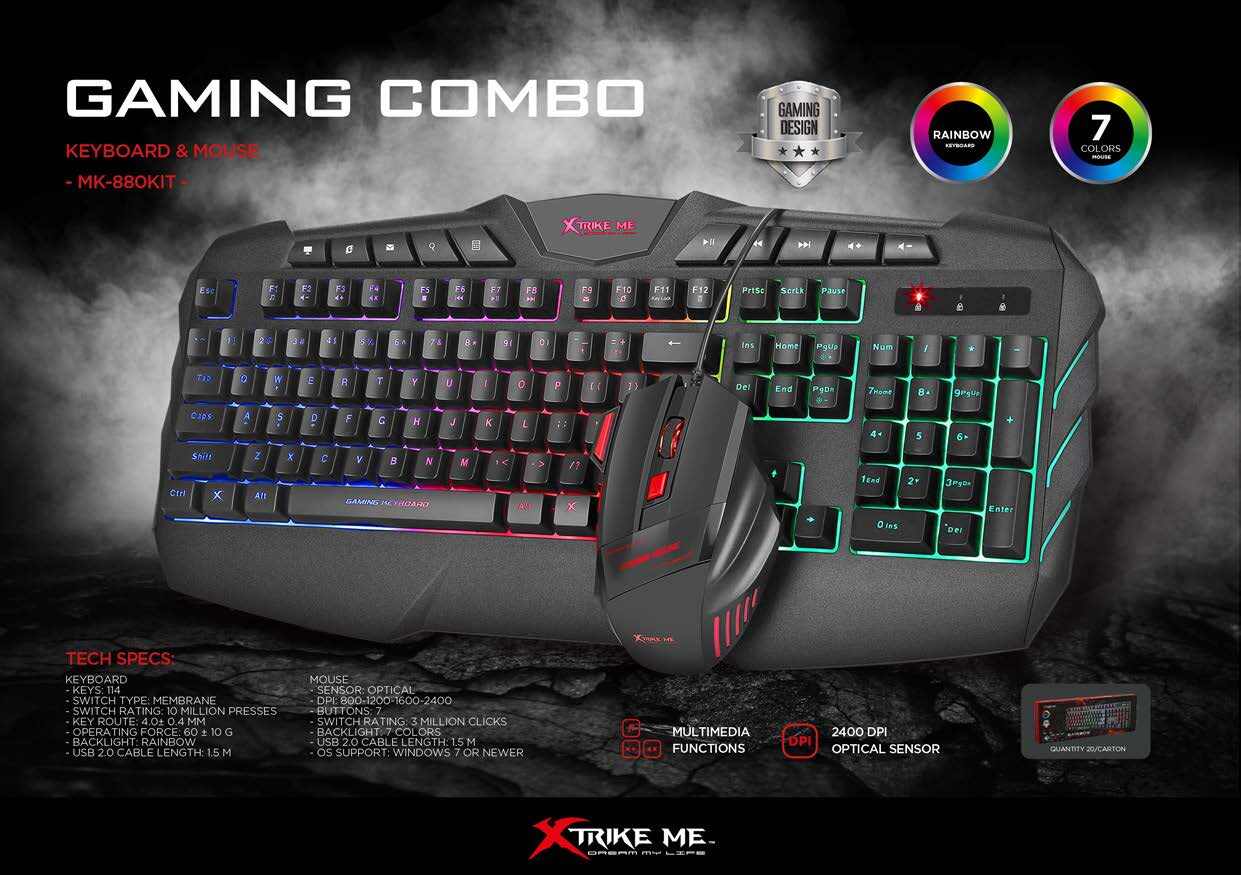 XTRIKE ME MK- 880 KIT EN Wired Keyboard &MOUSE