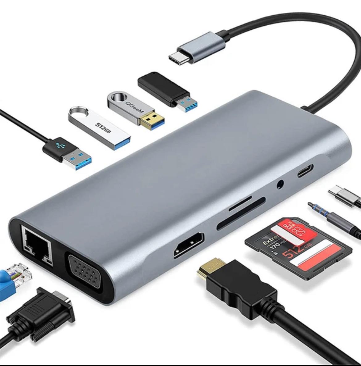 TYPE-C TO HDTV 12 IN 1