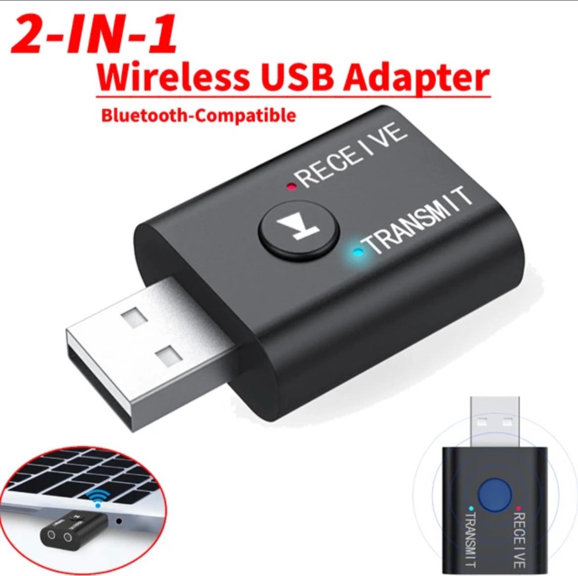 2 IN 1 USB WIRELESS ADAPTER TRANSMITTER & RECEIVER