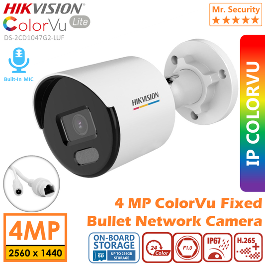 Hikvision IP Cam DS-1047G2-LUF COLORVU MIC 2.8MM
