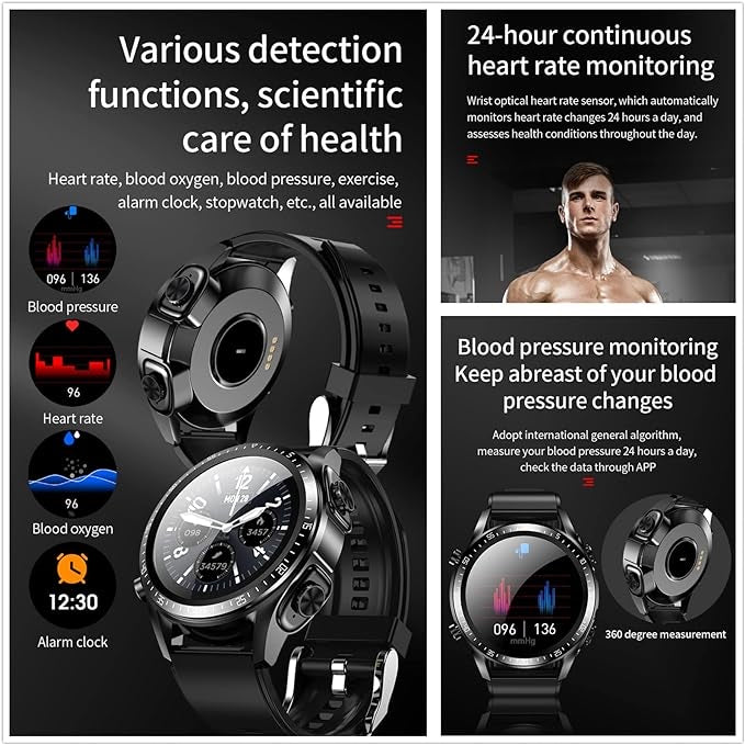 JM03 2 in 1 Smart Watch with Earbuds