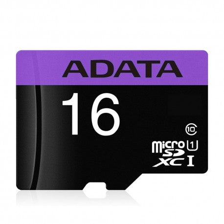 ADATA 16GB microSDHC card with adapter