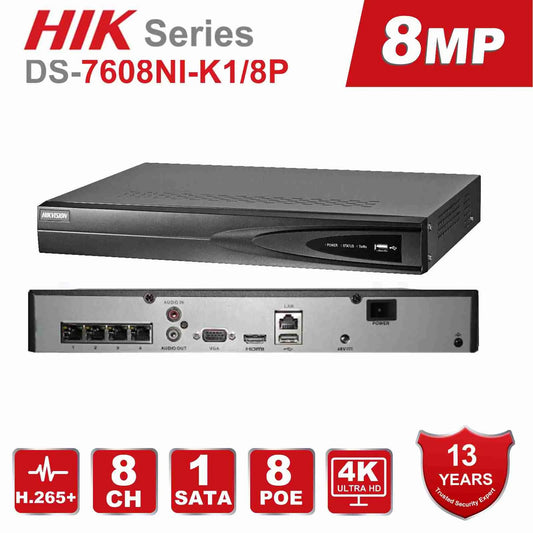 NVR 7608NI-K1 8 port