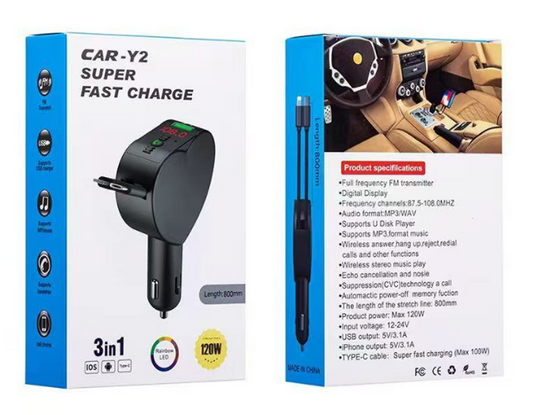 Car Charger 3in1 Y2