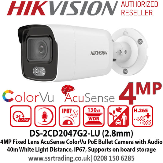 Hikvision IP Cam DS-2CD2047G2-LU COLORVU MIC 2.8MM