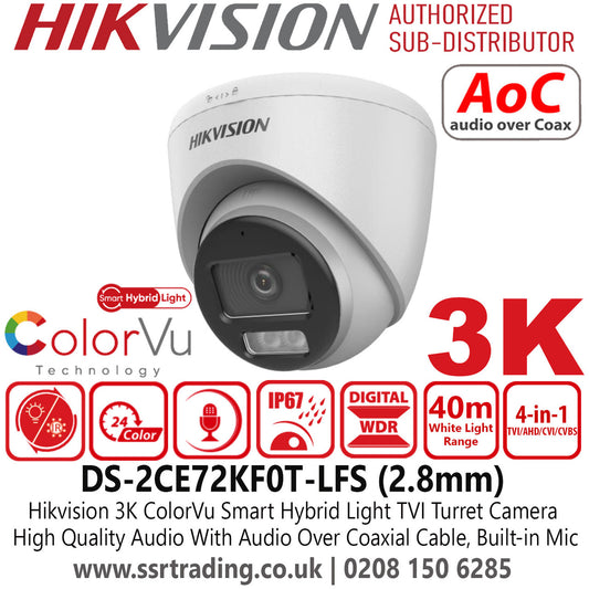 Hikvision DS-2CE72KF0T-LFS-HYBRID 3K 2.8MM