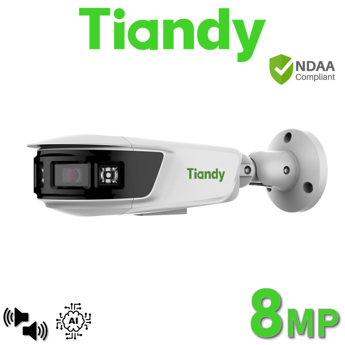 Tiandy Bullet Camera 8MP Fixed Panoramic TC-C382V