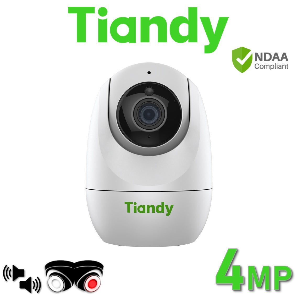 Tiandy Wifi Dome 4MP TC-H342N Spec:I2W/WIFI/Eu/4mm